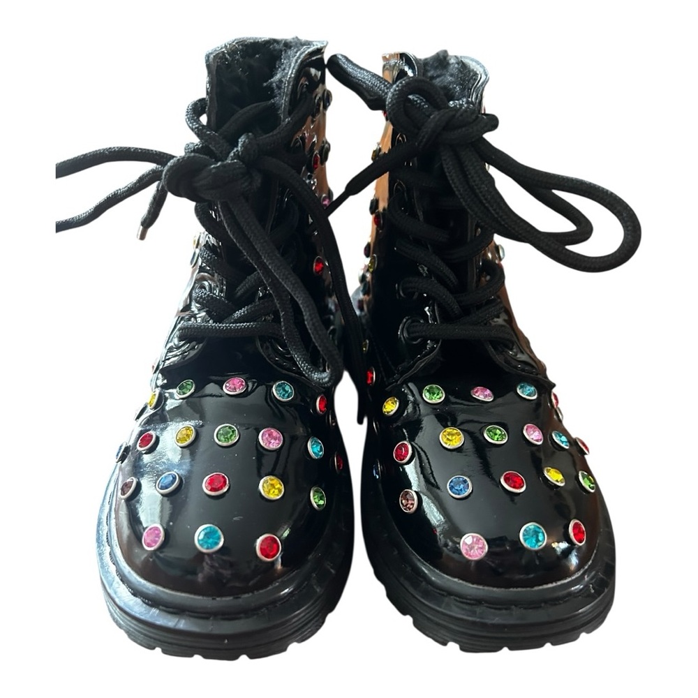Lola + the boys rainbow crystal boots toddler 9 (25) Run a size Small - Picture 5 of 10